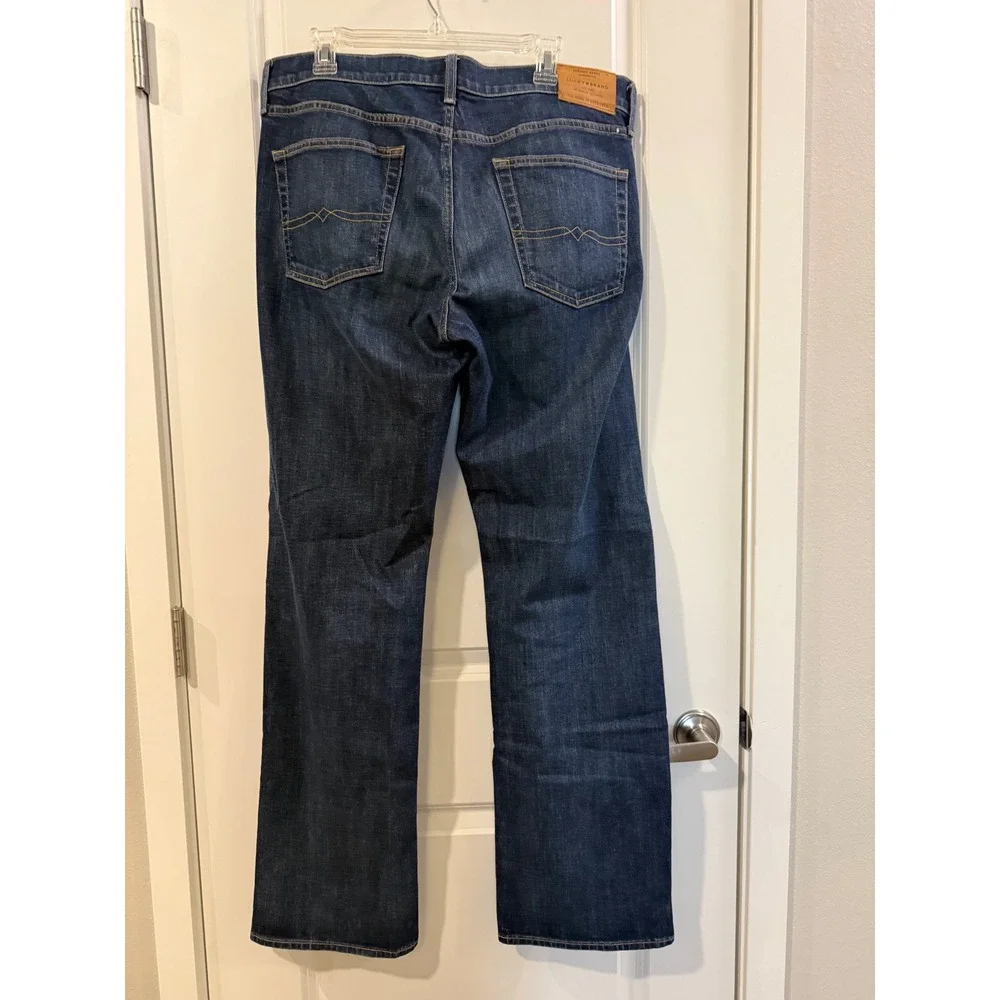 Lucky Brand 361 Vintage Straight Mens Jeans 34x34 Dark Wash Denim Blue Pants - Picture 2 of 6